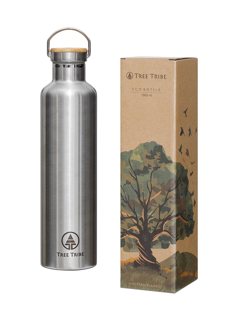 Tree Tribe Stainless Steel Water Bottle 1 Liter / 34 oz